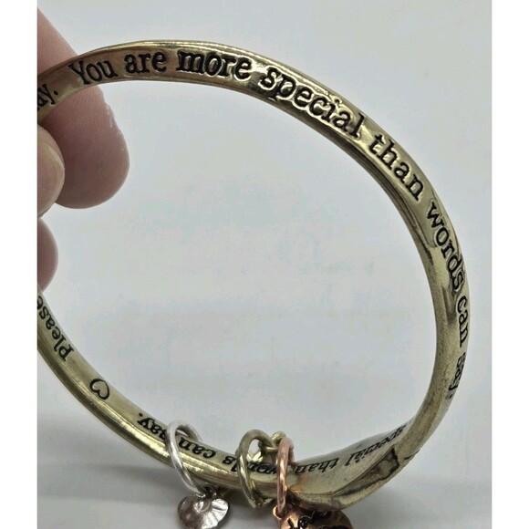 Mom Mobius Twist Bangle Bracelet Charms Inspirational Message Mother Drive Safe - Picture 4 of 9